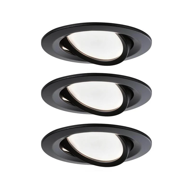 LED Einbauleuchte Nova LED Schwarz mit 3 Stufen-Dimmer