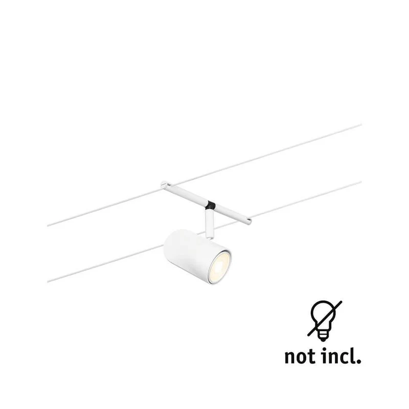 CorDuo Seilsystem Cup Einzelspot Weiß-Matt, Chrom