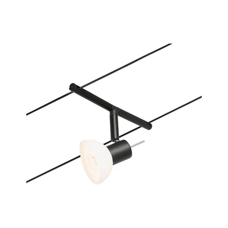 CorDuo Seilsystem Sheela Einzelspot Schwarz-Matt, Chrom
