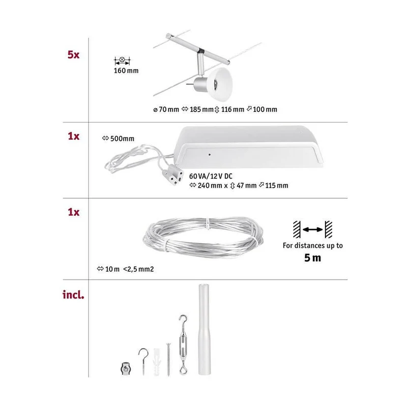CorDuo Seilsystem Sheela Basis-Set Chrom-Matt