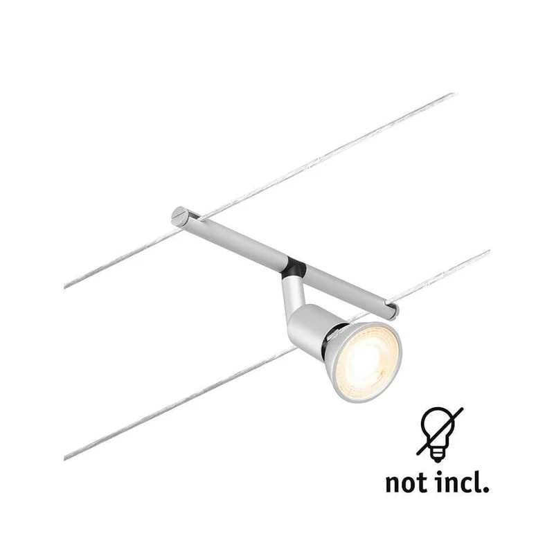 CorDuo Seilsystem Salt Einzelspot Chrom-Matt