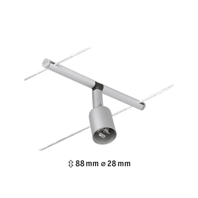 CorDuo Seilsystem Salt Einzelspot Chrom-Matt