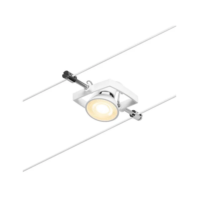 CorDuo Seilsystem Mac II Einzelspot Weiß-Matt, Chrom