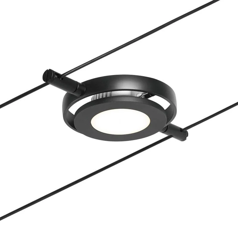 CorDuo LED Seilsystem Round Mac Basis-Set Schwarz, Chrom