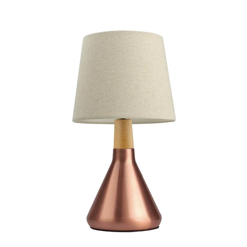Montes Metall Tischlampe mit Textilschirm