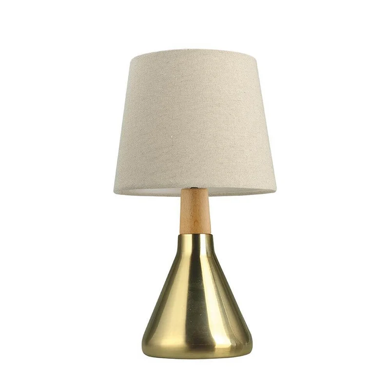 Montes Metall Tischlampe mit Textilschirm