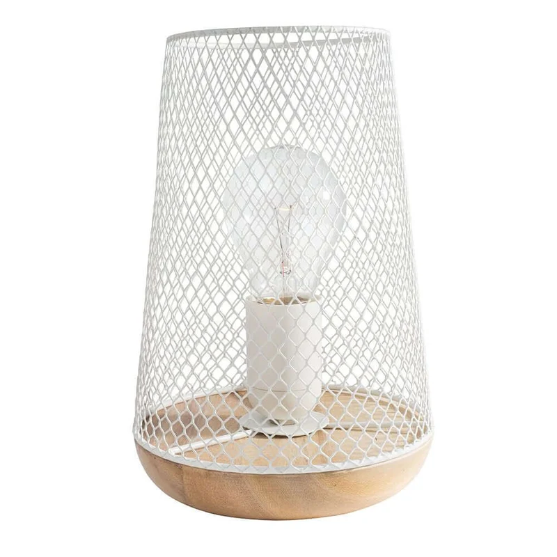 Marco Tischlampe 19cm Metall Holz