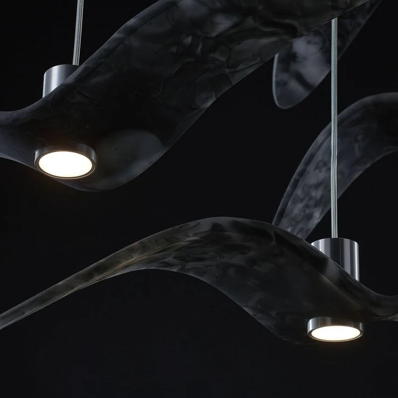 Brokis Hängeleuchte Night Birds senkrechte Flügel 61cm