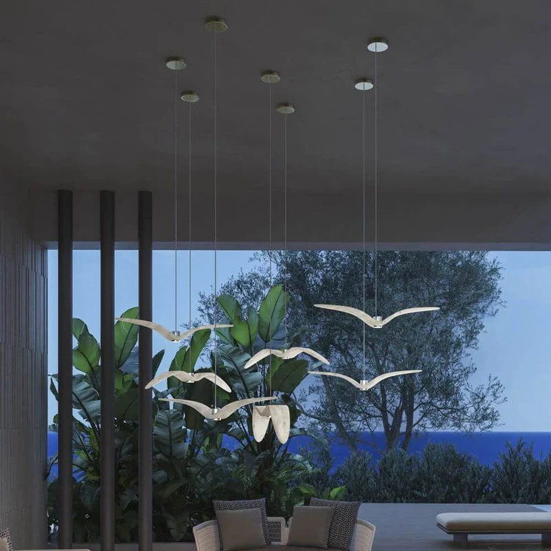 Brokis Hängeleuchte Night Birds senkrechte Flügel 61cm