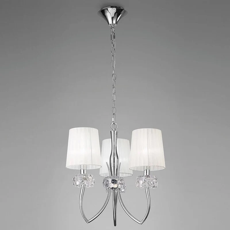 Loewe 3-flammige Pendelleuchte mit 3 Lampenschirmen