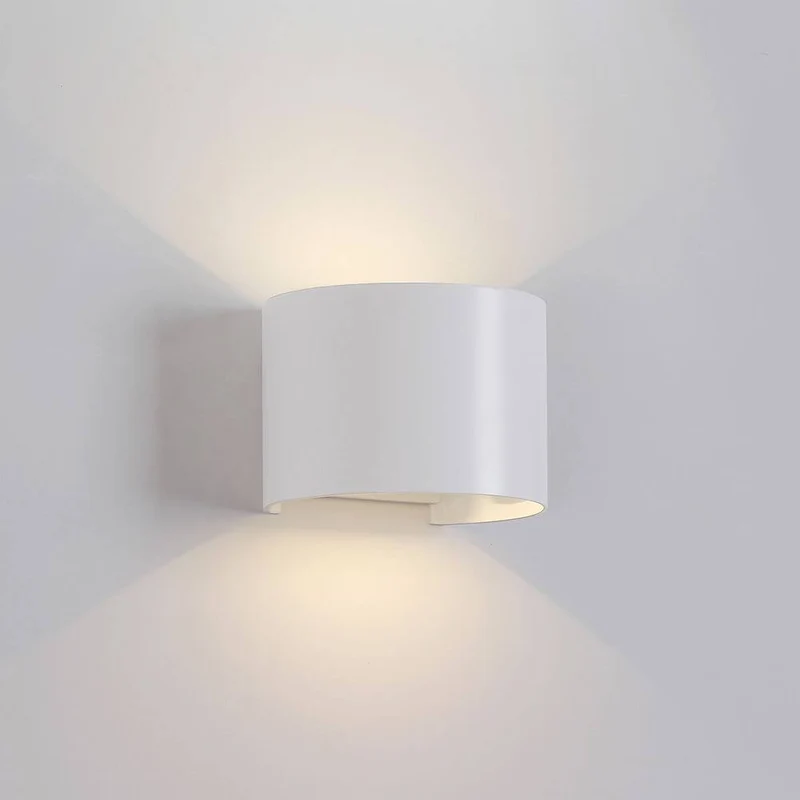 Runde Outdoor LED-Wandleuchte Davos