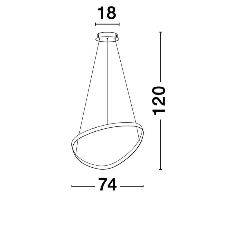 Aries LED Hängelampe Ø 74cm