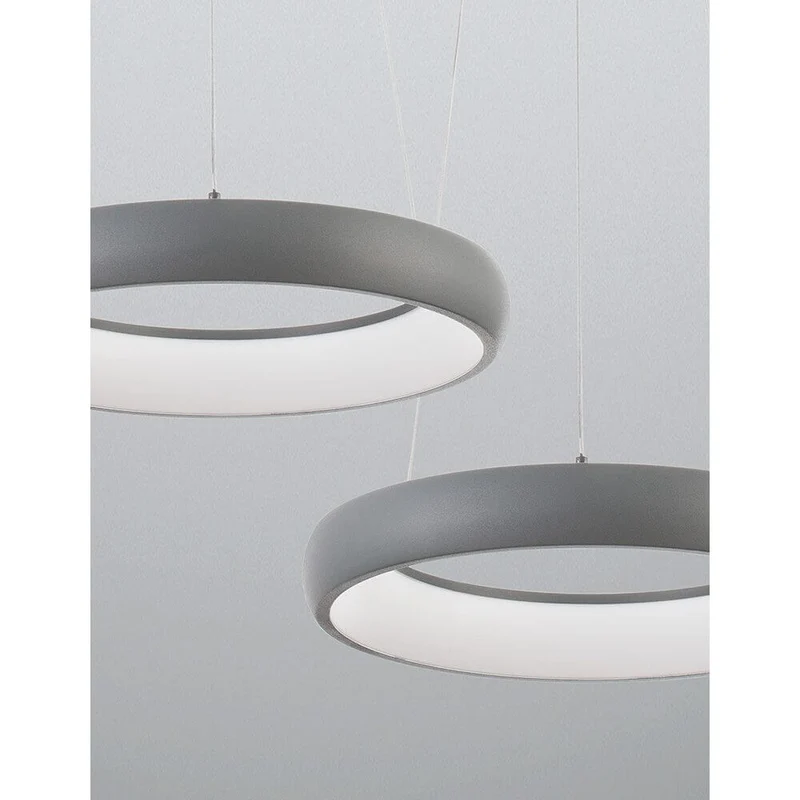 Albi LED Metall Hängeleuchte Grau
