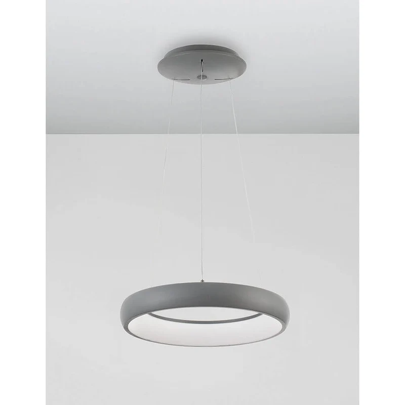 Albi LED Metall Hängeleuchte Grau