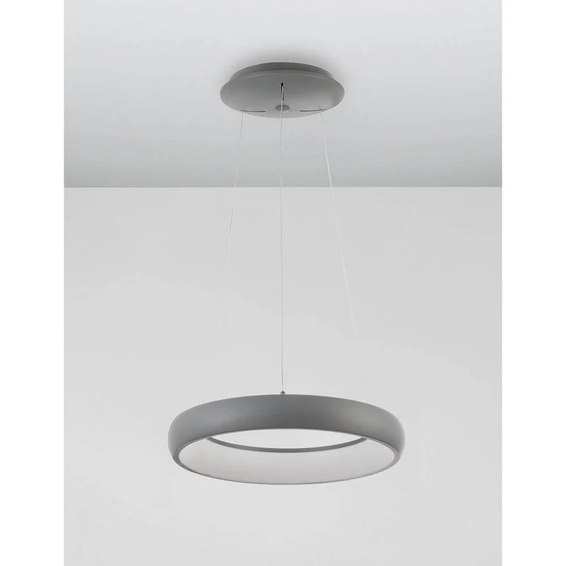 Albi LED Metall Hängeleuchte Grau