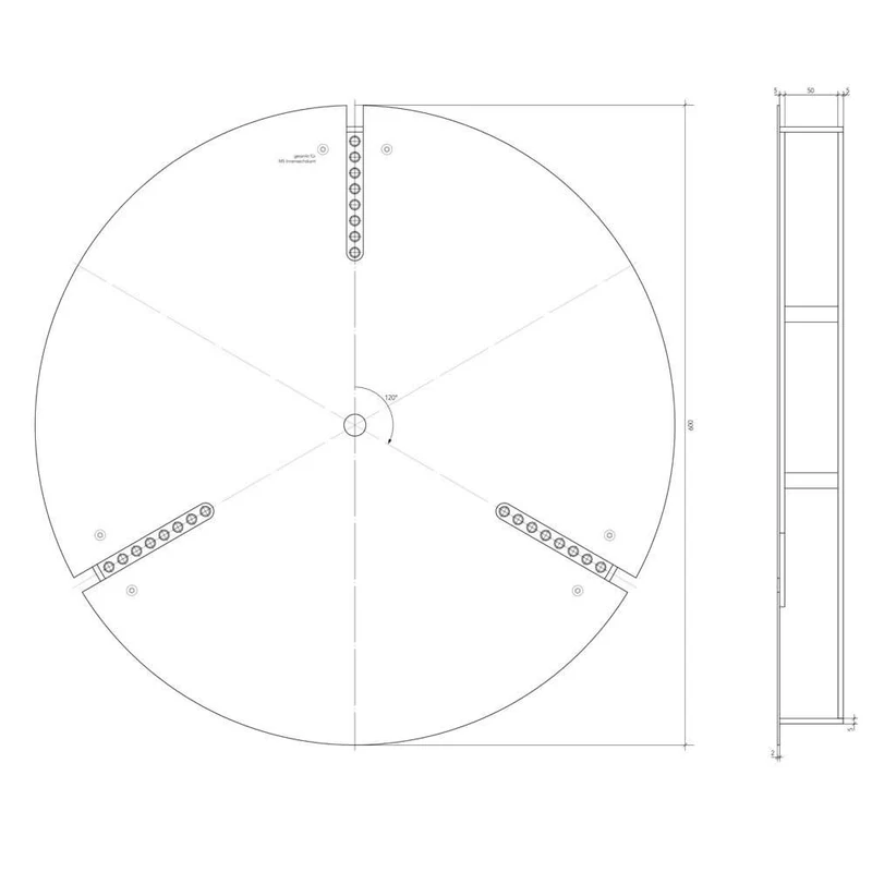 Baldachin Ø 60cm zentrische Aufhängung