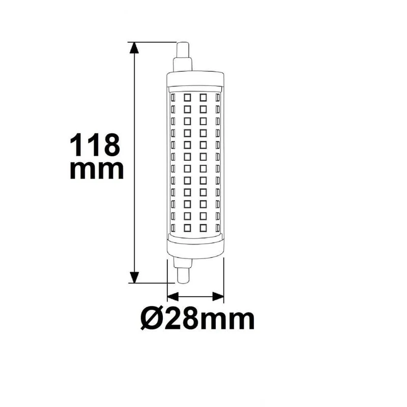 R7s LED Stab 118mm Neutralweiß 4000K 1700lm 14W