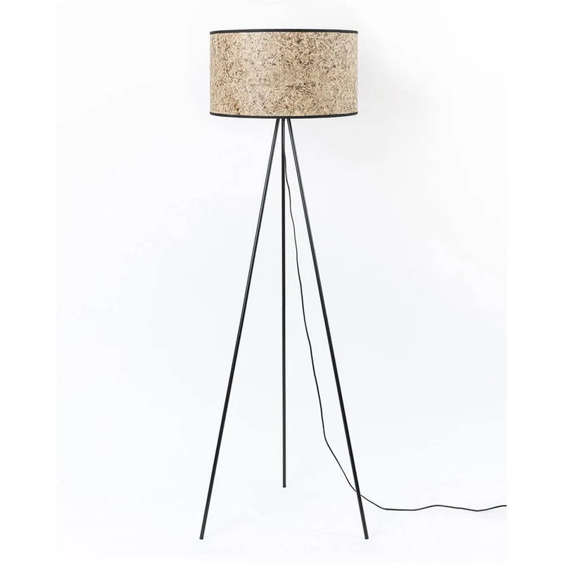 Metall Dreibein-Stehlampe mit Heuschirm