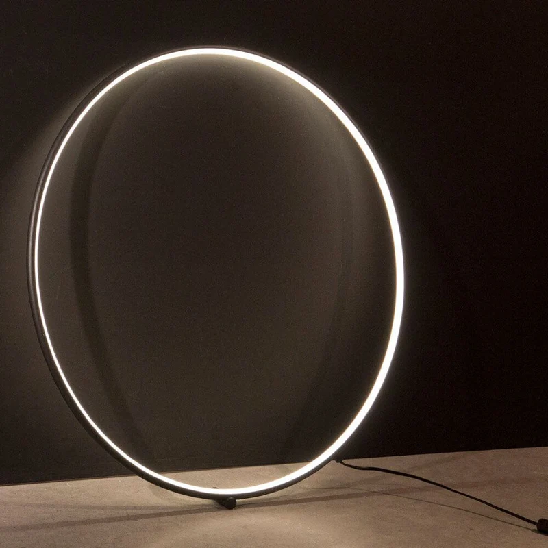 Ring LED-Wandleuchte zum aufhängen Schwarz