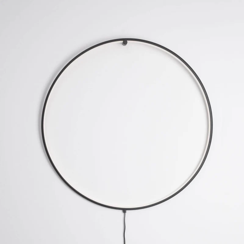 Ring LED-Wandleuchte zum aufhängen Schwarz