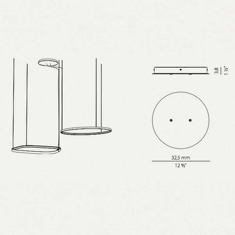 Panzeri Zero Baldachin für Round / Ellipse / Square