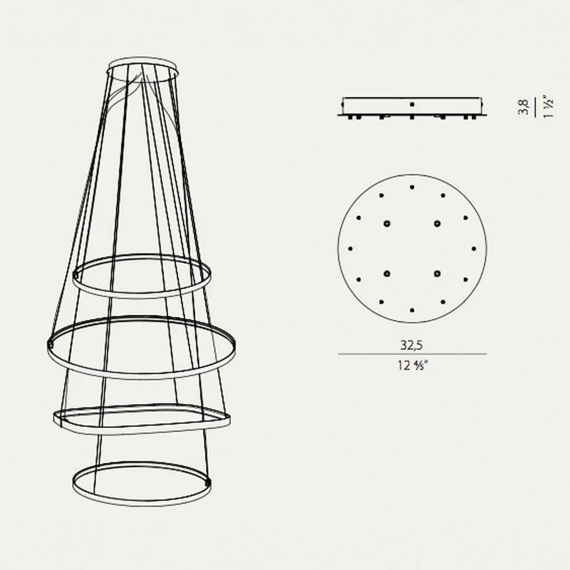 Panzeri Zero Baldachin für Round / Ellipse / Square
