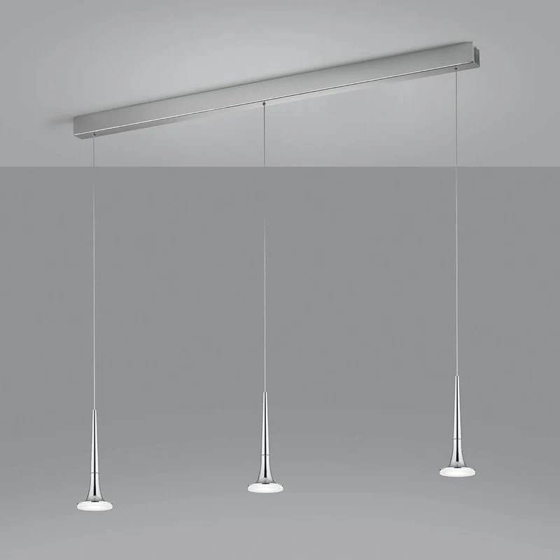 LED Pendelleuchte Flute Chrom