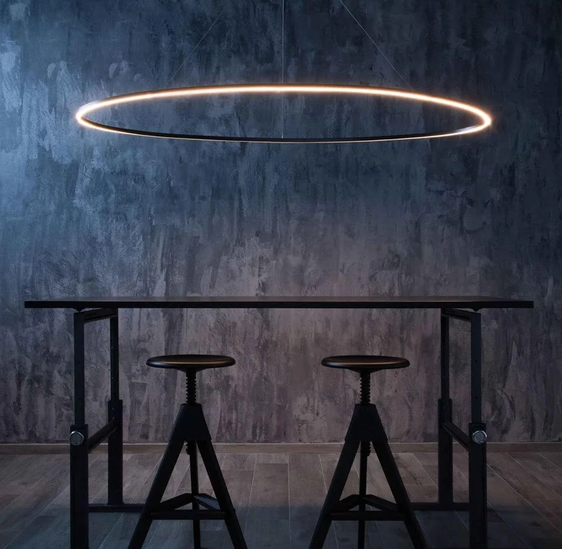 Nemo Ellisse Mega Down LED Hängelampe 186x95cm direkt