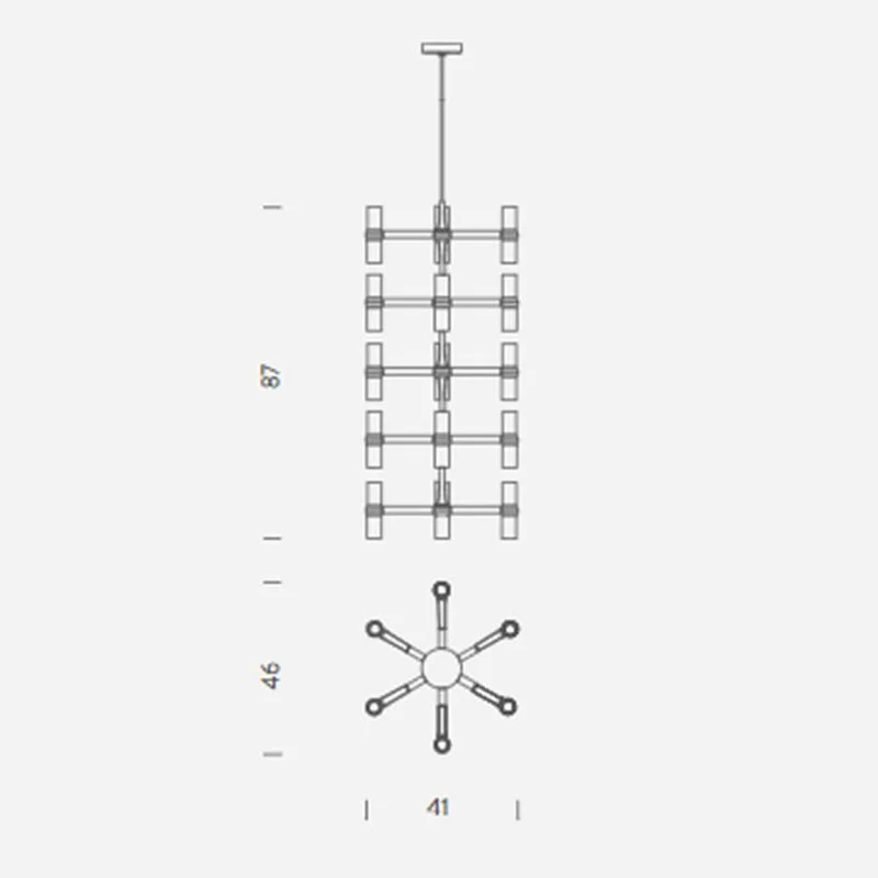 Nemo Crown Multi Pendellampe 15-flg. Ø 46cm