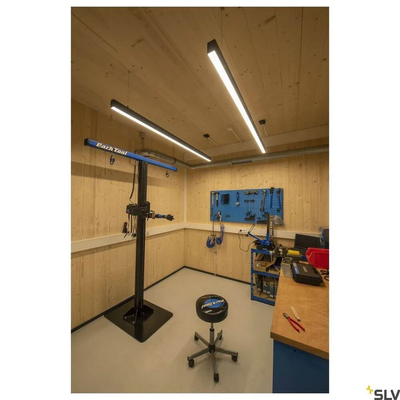 Glenos 2m Pendellampe Schwarz 4000K