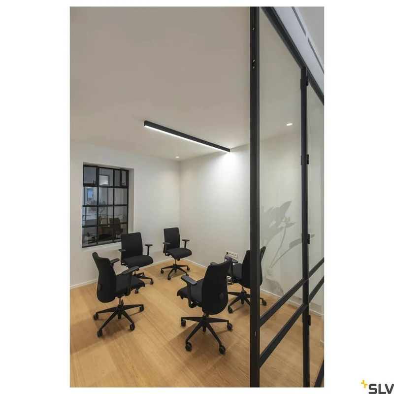Glenos 2m Pendellampe Schwarz 3000K