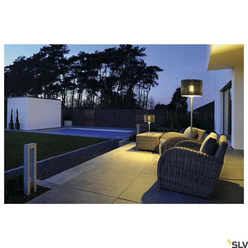 Adegan Manila Outdoor Stehlampe IP44 Rattan