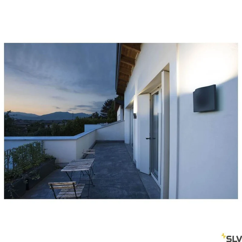 Vilua II LED Wandlampe Anthrazit 3000K IP54 100° 810lm
