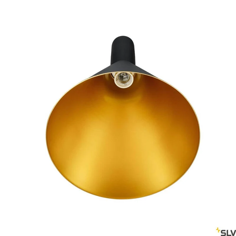 Phelia 280 E27 Pendellampe Schwarz, Gold