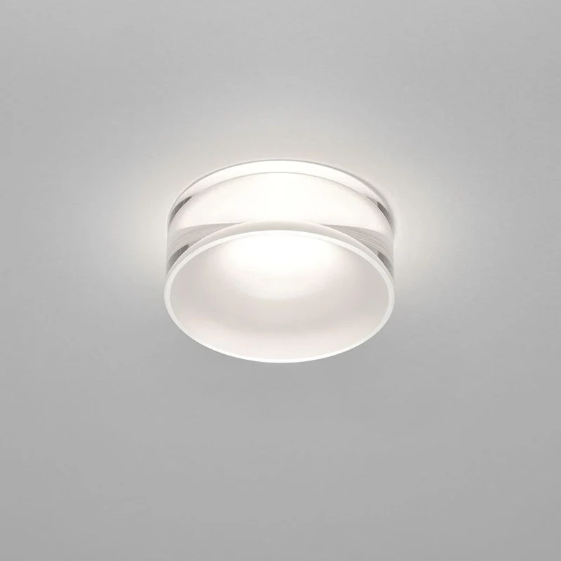 LED Decken-Einbauleuchte Ska Glas teilsatiniert