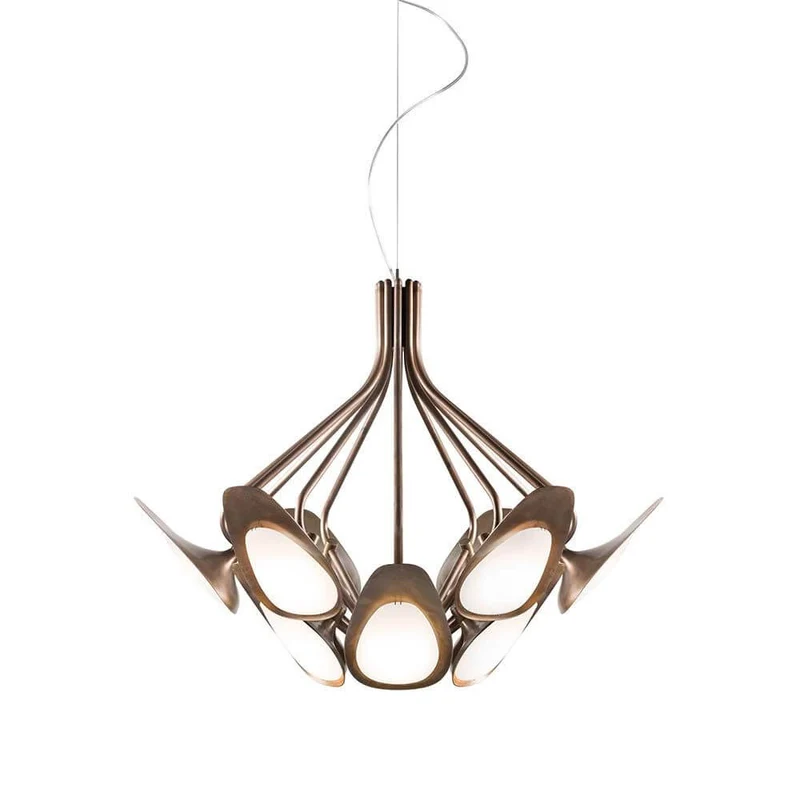 Kundalini LED Designleuchte Peacock mit 12 Armen Ø 80cm