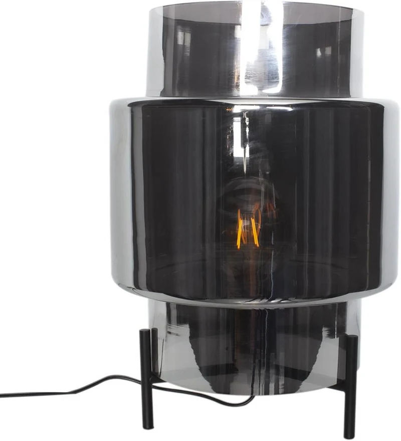 EBBOT BORDLAMPE RØGGRÅ H 37