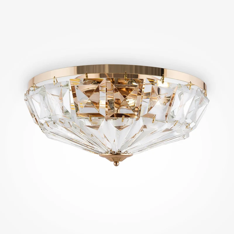 Plafonnier Laiton Verre