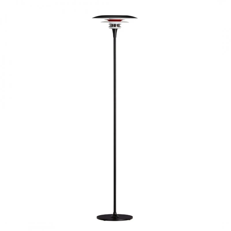 DIABLO - GULVLAMPE Ø30 - MAT SORT/BLANK RØD