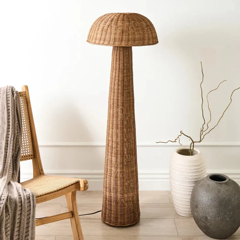 Lampadaire Abat Jour Rotin