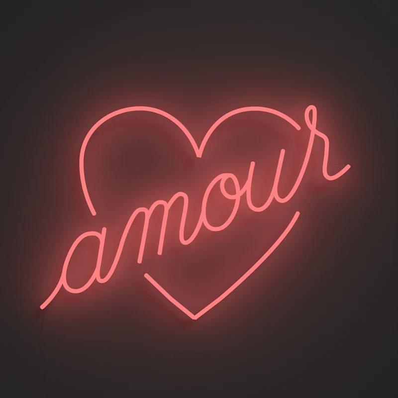 Amour by Jean André, signe en néon LED