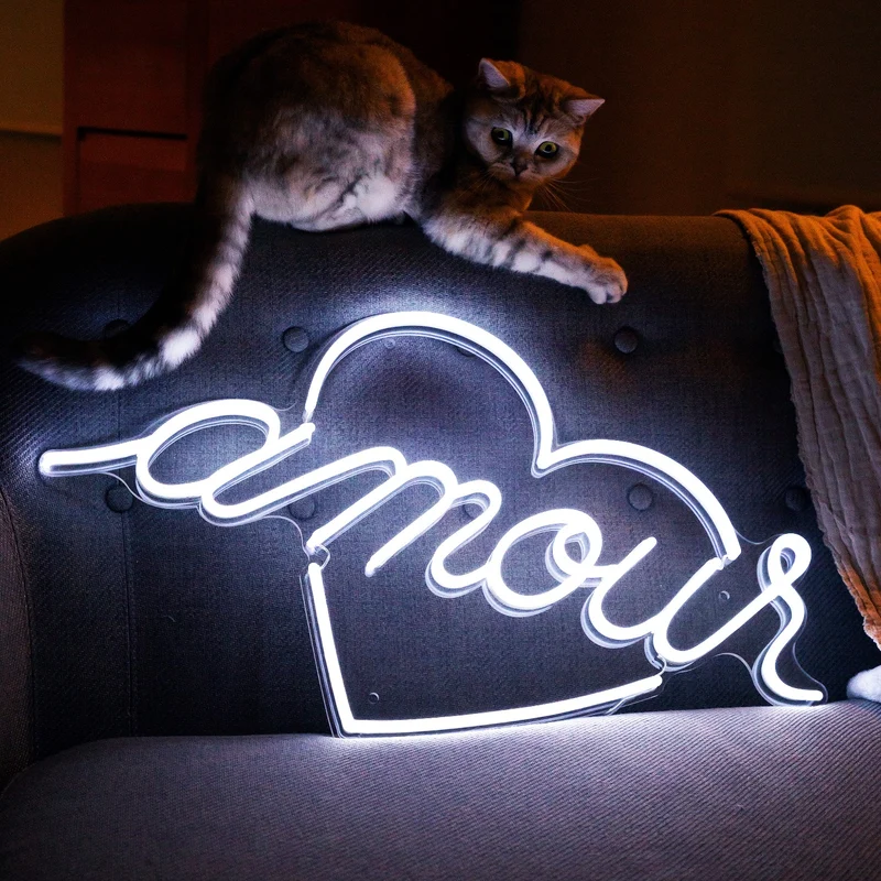 Amour by Jean André, signe en néon LED