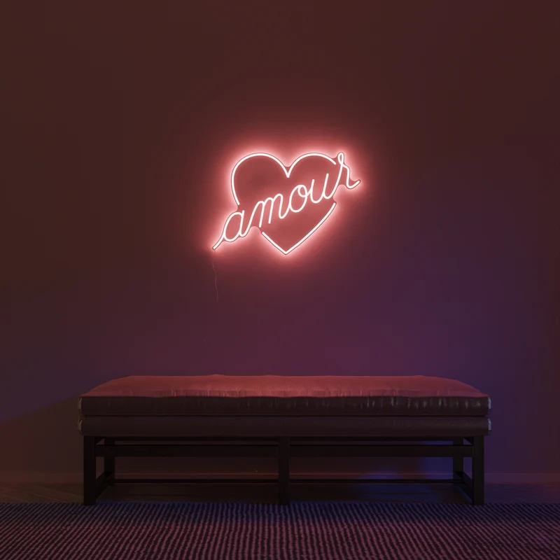 Amour by Jean André, signe en néon LED