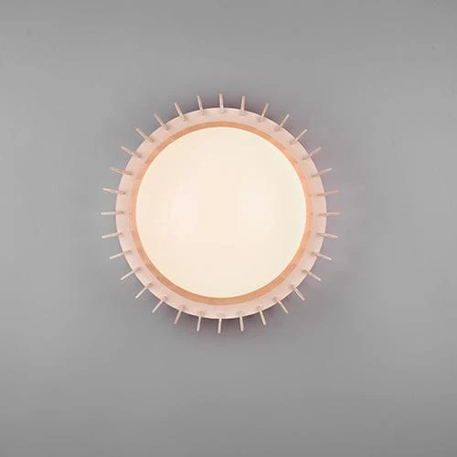 Plafonnier Led Rond Bois