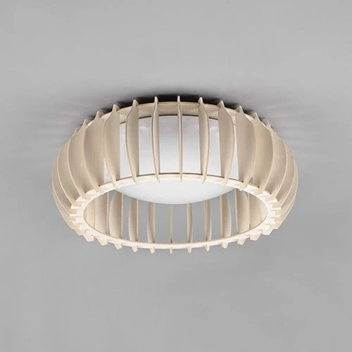Plafonnier Led Rond Bois