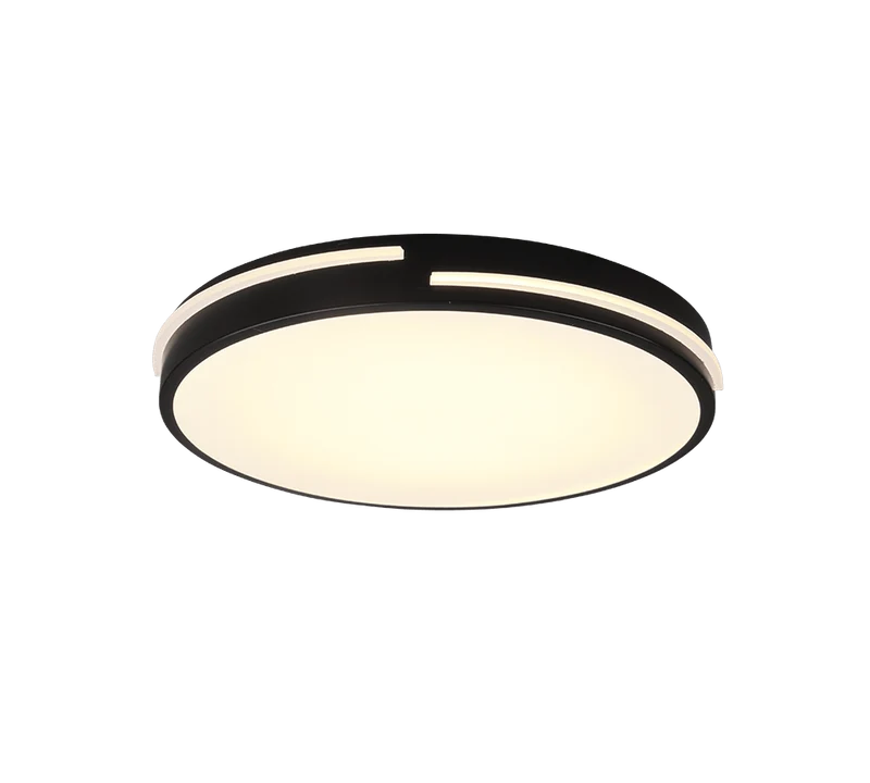 Plafonnier Led Noir Rond