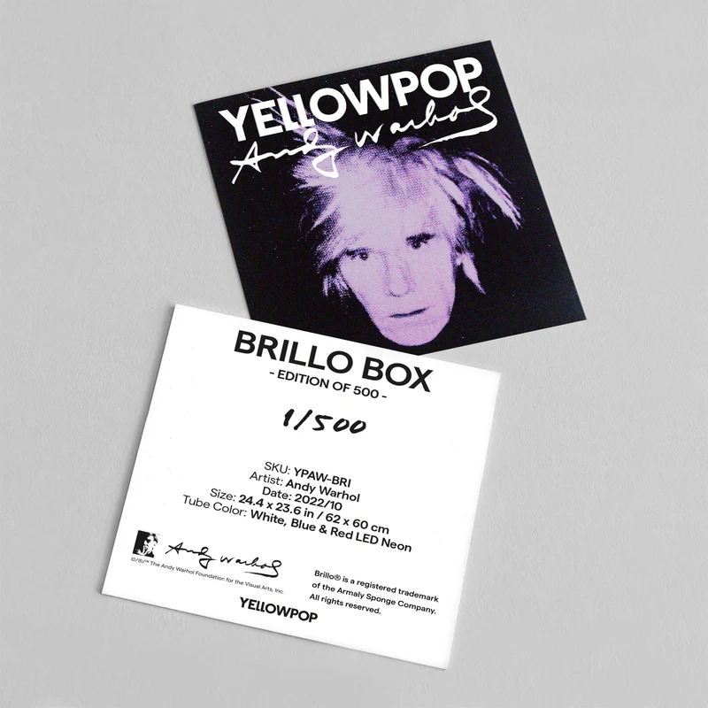 Brillo Box by Andy Warhol - signe en néon LED